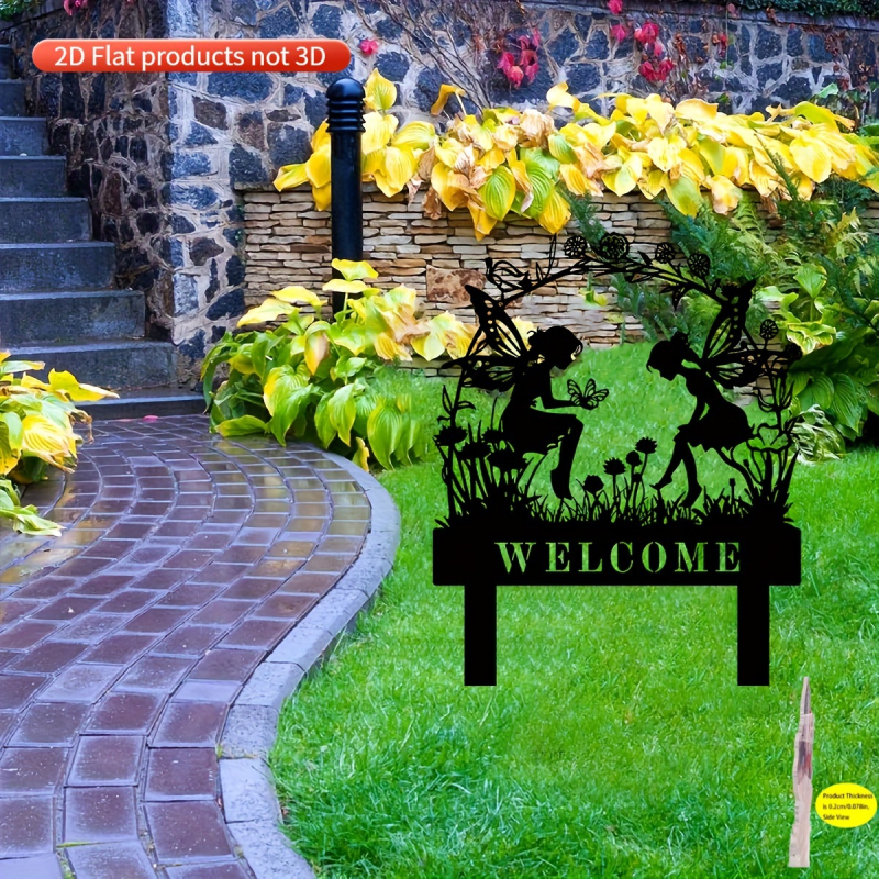 1 τεμάχιο πινακίδα καλωσορίσματος με μαγευτικό σχέδιο πεταλούδας-νεράιδας - ακρυλικό, μοντέρνο μινιμαλιστικό στυλ, χαρακτική και εκτύπωση, ημι-χειροκίνητη και ημι-μηχανοκίνητη κατασκευή