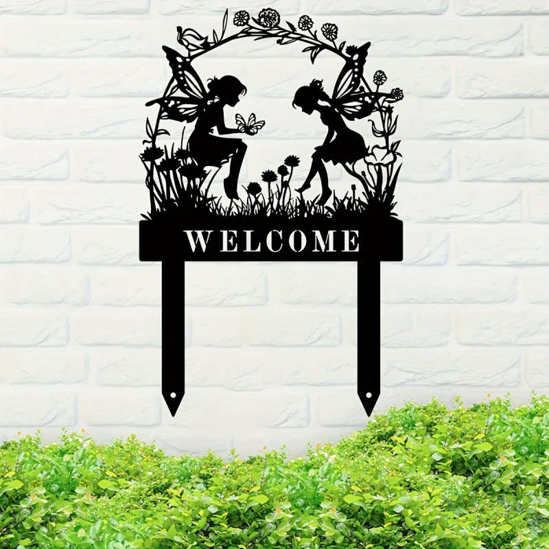 1 τεμάχιο πινακίδα καλωσορίσματος με μαγευτικό σχέδιο πεταλούδας-νεράιδας - ακρυλικό, μοντέρνο μινιμαλιστικό στυλ, χαρακτική και εκτύπωση, ημι-χειροκίνητη και ημι-μηχανοκίνητη κατασκευή