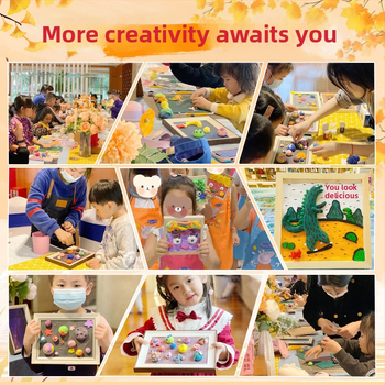 Πηλό πλαίσιο εικόνας, ξύλινο τρισδιάστατο σχέδιο, στυλ καρτούν, διακοσμητικό