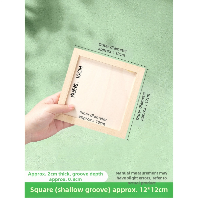 Глинена рамка за картина, дървена триизмерна рамка, стил карикатура, орнамент