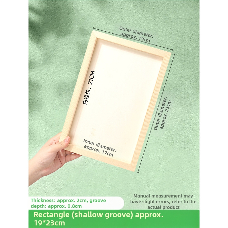 Глинена рамка за картина, дървена триизмерна рамка, стил карикатура, орнамент