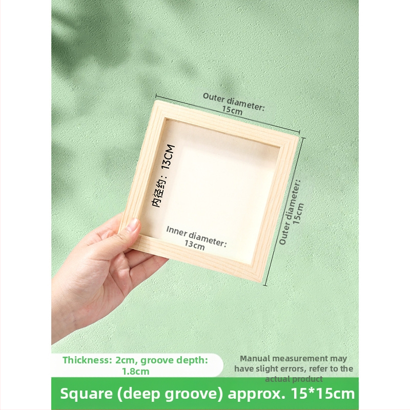 Глинена рамка за картина, дървена триизмерна рамка, стил карикатура, орнамент