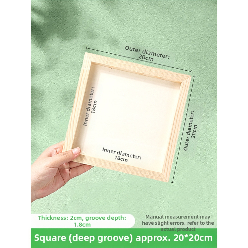 Глинена рамка за картина, дървена триизмерна рамка, стил карикатура, орнамент