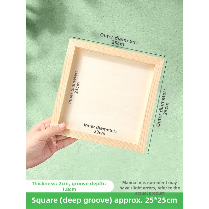 Глинена рамка за картина, дървена триизмерна рамка, стил карикатура, орнамент