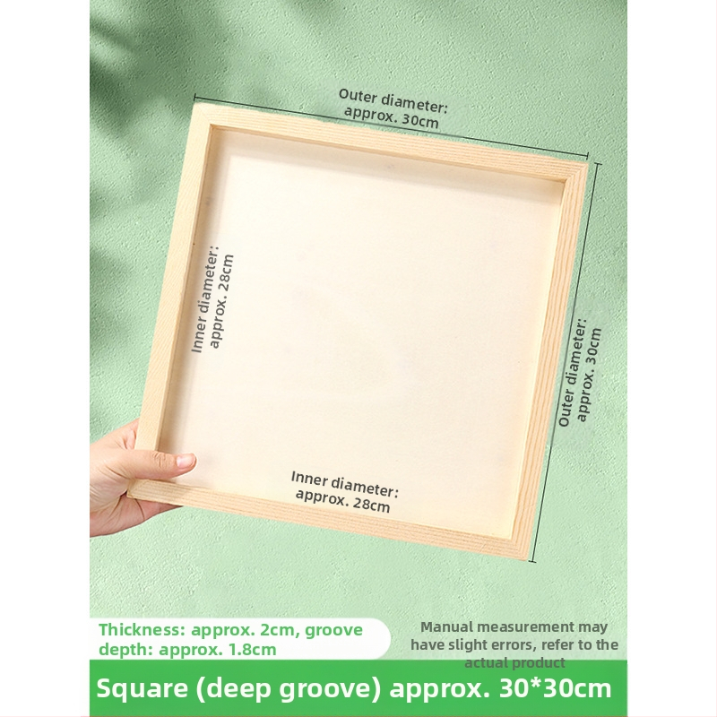 Глинена рамка за картина, дървена триизмерна рамка, стил карикатура, орнамент