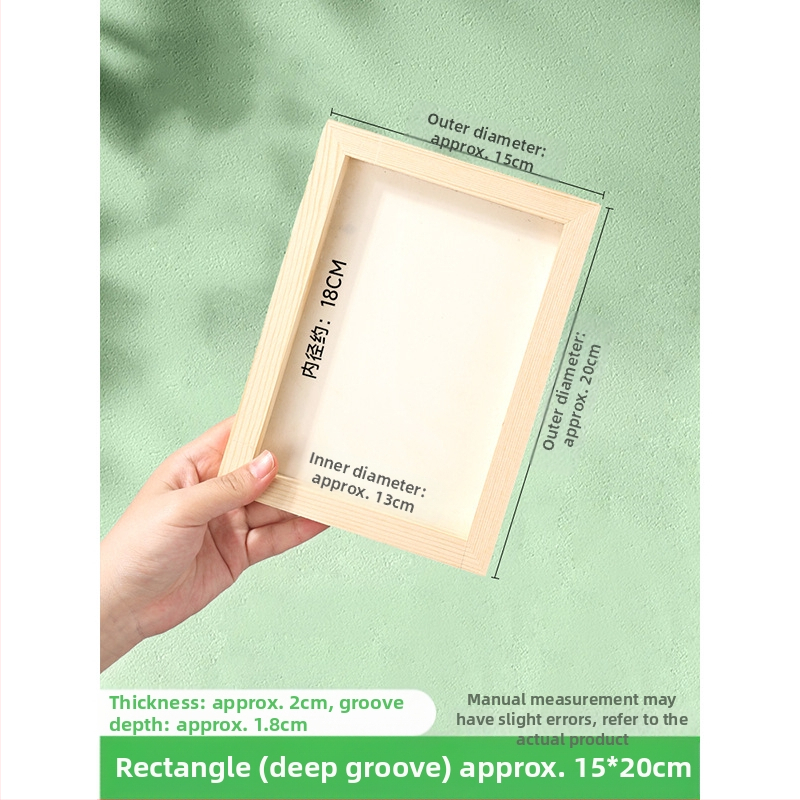 Глинена рамка за картина, дървена триизмерна рамка, стил карикатура, орнамент