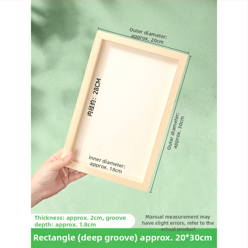 Глинена рамка за картина, дървена триизмерна рамка, стил карикатура, орнамент