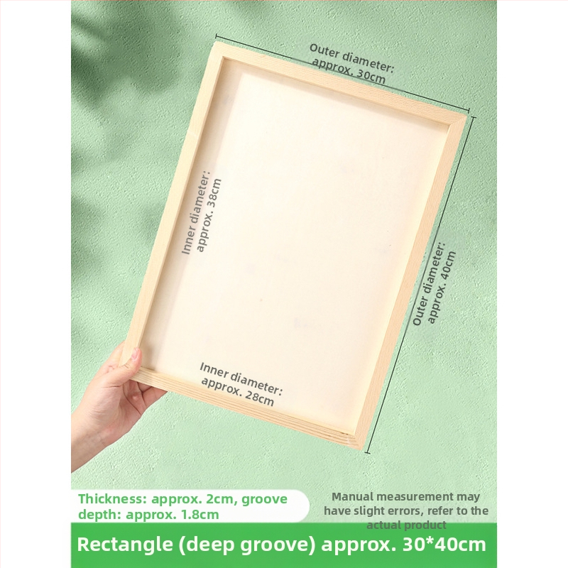 Глинена рамка за картина, дървена триизмерна рамка, стил карикатура, орнамент