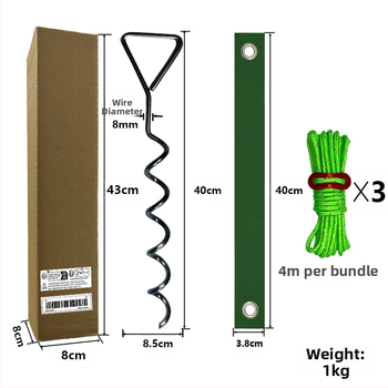 Morning sun Σετ σπειροειδών γειωτικών καρφιών για στερέωση κορμού δέντρου — σιδερένιο, για διόρθωση καμπυλωμένων δέντρων