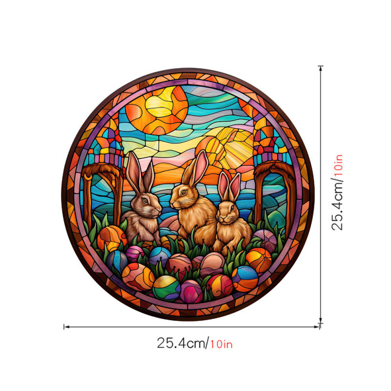 Ηλεκτροστατικά αυτοκόλλητα PVC για παράθυρο με σχέδιο Πάσχα—κουνελάκι; Υλικό: PVC; Τρόπος πρόσφυσης: ηλεκτροστατικός; Στυλ: μοντέρνο μινιμαλιστικό; 1 τεμάχιο