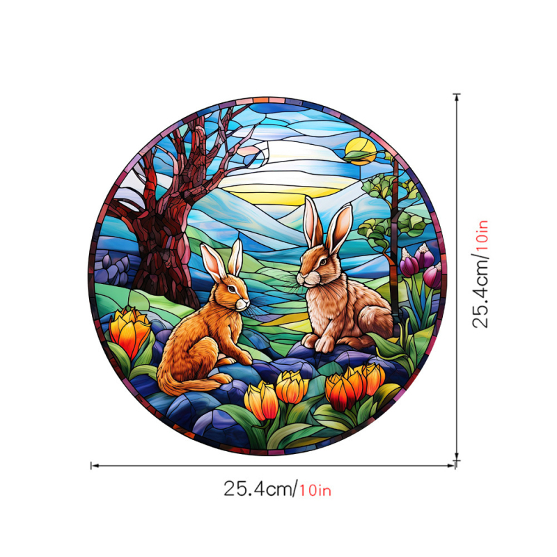 Ηλεκτροστατικά αυτοκόλλητα PVC για παράθυρο με σχέδιο Πάσχα—κουνελάκι; Υλικό: PVC; Τρόπος πρόσφυσης: ηλεκτροστατικός; Στυλ: μοντέρνο μινιμαλιστικό; 1 τεμάχιο