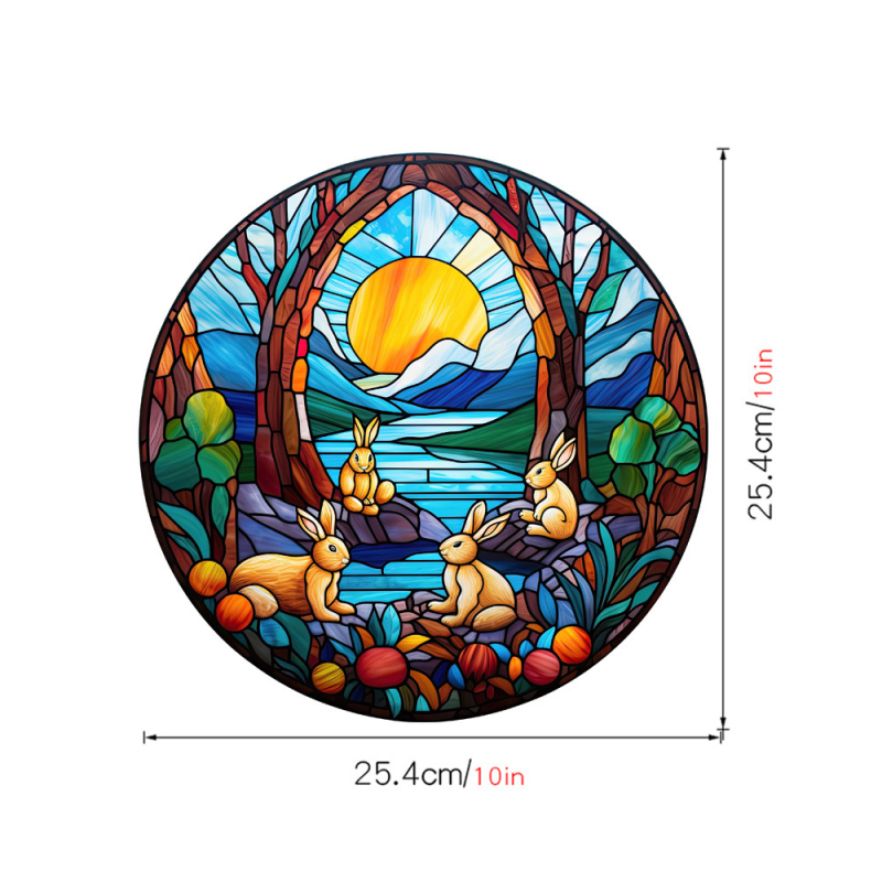 Ηλεκτροστατικά αυτοκόλλητα PVC για παράθυρο με σχέδιο Πάσχα—κουνελάκι; Υλικό: PVC; Τρόπος πρόσφυσης: ηλεκτροστατικός; Στυλ: μοντέρνο μινιμαλιστικό; 1 τεμάχιο