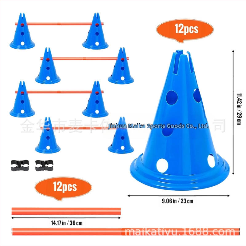 Maca treniravimo priemonė — PVC/PE kliūčių lazda futbolo mankštai ir judrumui