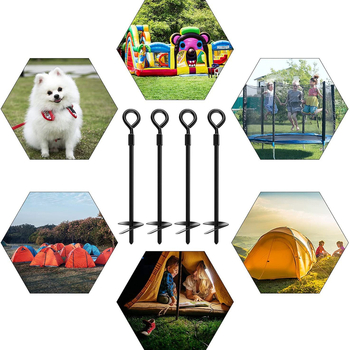 Спирална земна котва за къмпинг палатки – карбонова стомана