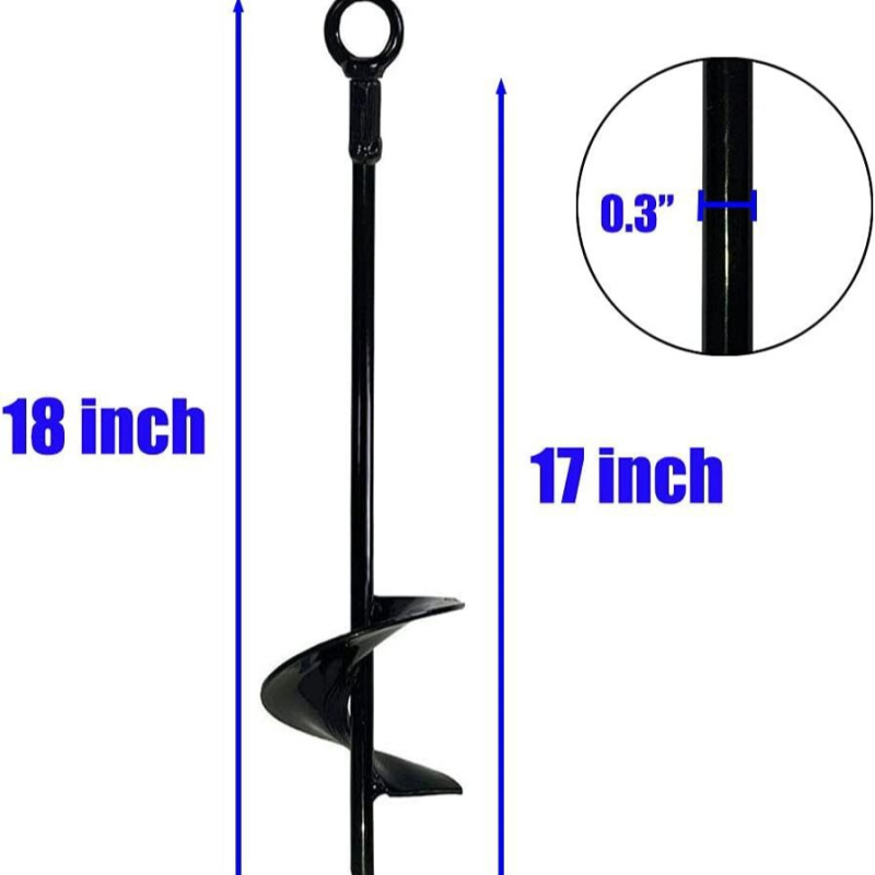 Спирална земна котва за къмпинг палатки – карбонова стомана