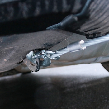 Стоманено въже за теглене с кука, материал: стоманено въже; тегло около 800 г; подходящо за повечето модели