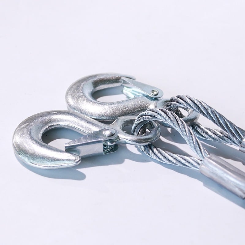 Стоманено въже за теглене с кука, материал: стоманено въже; тегло около 800 г; подходящо за повечето модели