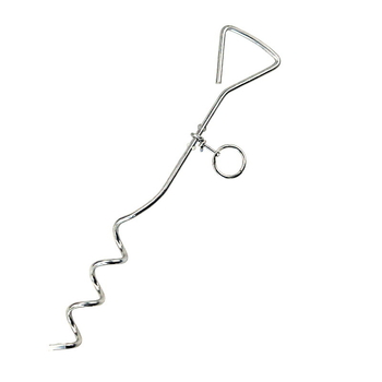 Hartley μεταλλικός στύλος για σκύλους με σπειροειδή αγκύρωση εδάφους για εξωτερική χρήση