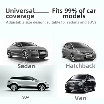 Pluche automobilio priekinio stiklo skydelis, aliuminio folija, automatiškai išsitiesiantis, tvirtinimas statiniu lipu, universalus suderinamumas