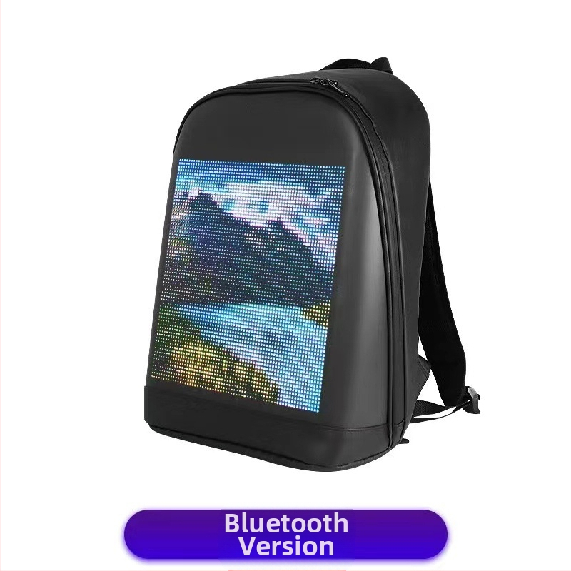 LED reklaminė kuprinė su ekranu 64x64, 4096 pikselių, 256 pilkumo lygių, 240x240 mm ekranas, 256x256 mm modulis