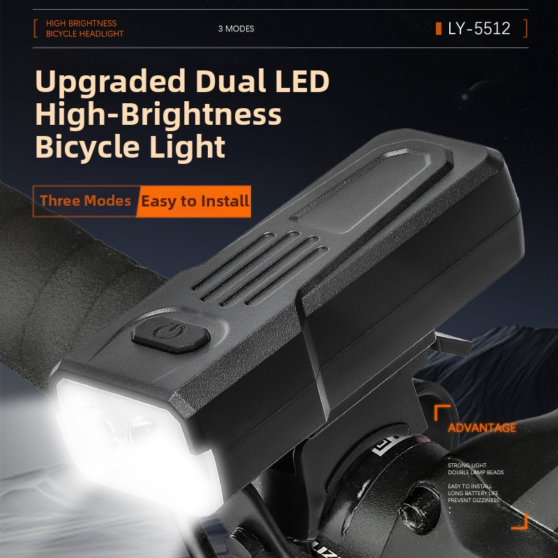 Dviračio priekinis žibintas nakčiai, įkraunamas, atsparus vandeniui, kalnų dviratį žibintas (įkraunamas, atsparus vandeniui, nakčiai, kalnų dviratis)