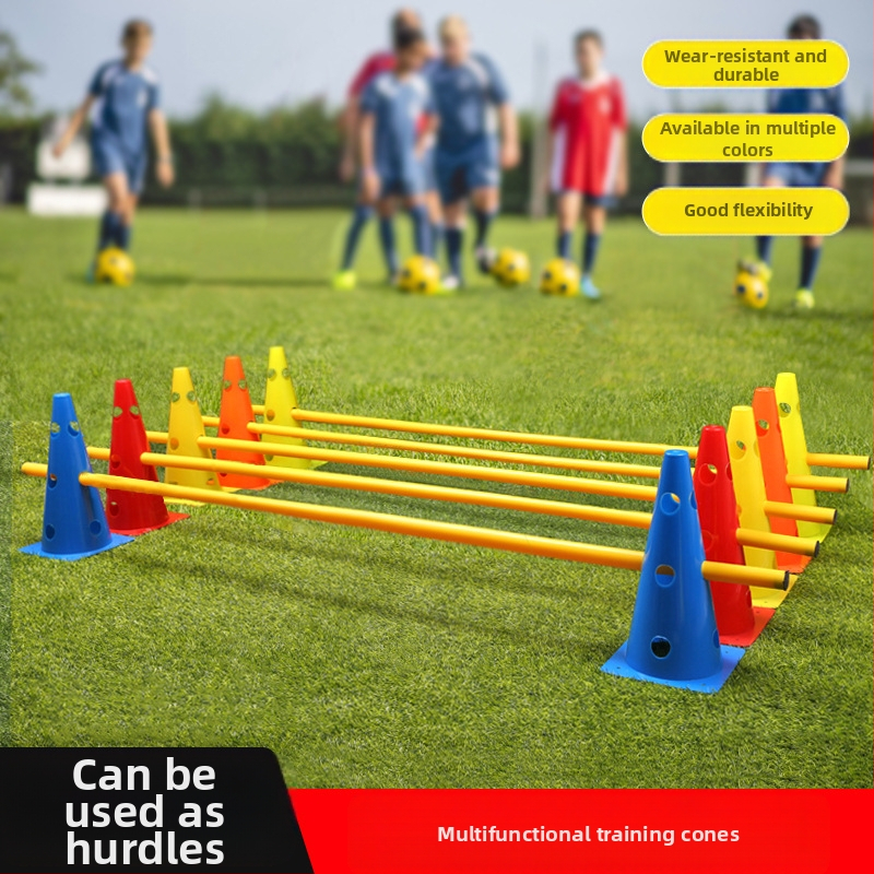 Футболен тренировъчен конус с лого кофа и квадратно дъно, PE материал, марка Neli, произход Zhejiang, помагало за тренировки