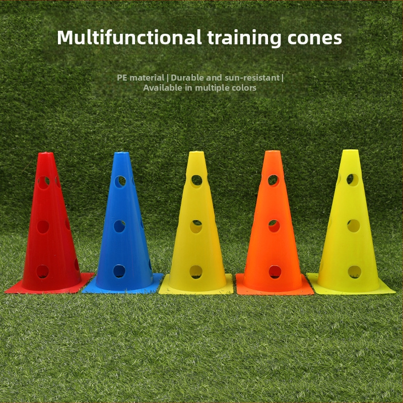 Футболен тренировъчен конус с лого кофа и квадратно дъно, PE материал, марка Neli, произход Zhejiang, помагало за тренировки