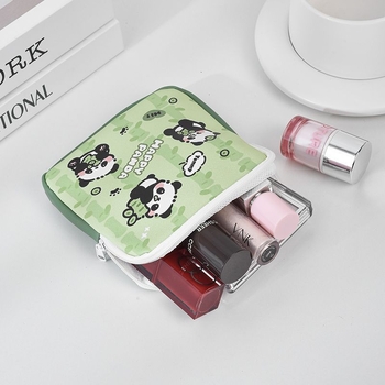 WS85 κυλινδική PU τσάντα αποθήκευσης σερβιετών, ultra-ελαφριά, γλυκό cartoon στυλ, για ταξίδια, μακιγιάζ και γραφείο