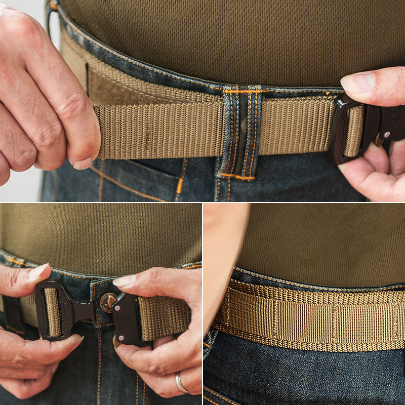 District 7 Gecko taktinė juosta – nailonas, lydinio sagtis, užsegimas sagtimi, plotis 2–4 cm, madingas miesto stilius