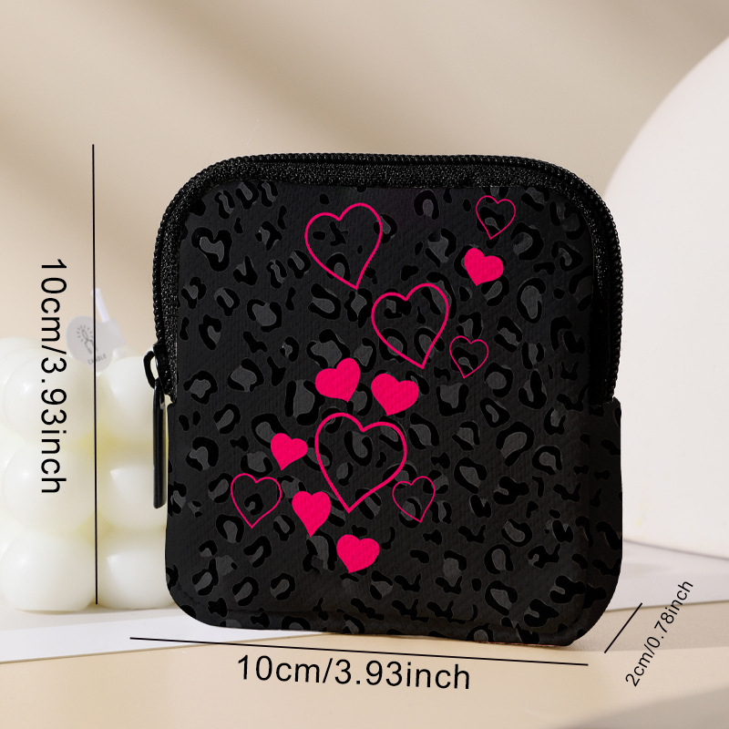 Мини портмоне за монети и чанта за слушалки, унисекс, оризово кадифе с геометричен модел, подплата от полиестер, код Lqb10039