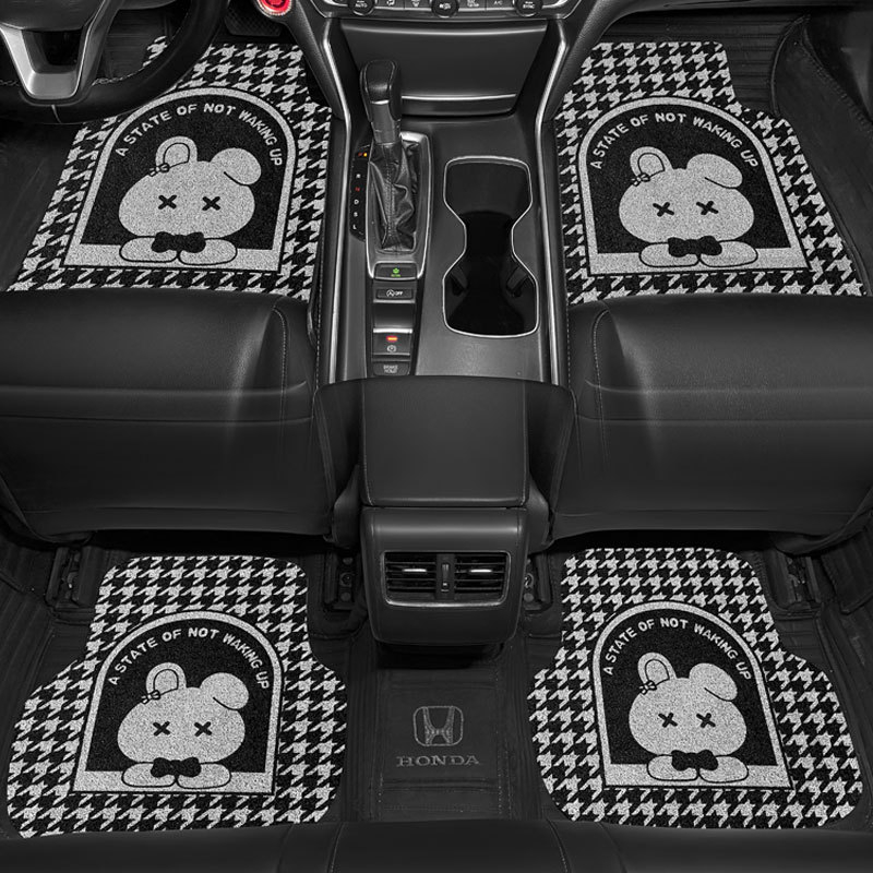 Automobiļa kāju paklājs ar vadu cilpu – vispārēja saderība, logotips drukāts, griežams, viegli kopjams, pretslīdēšana