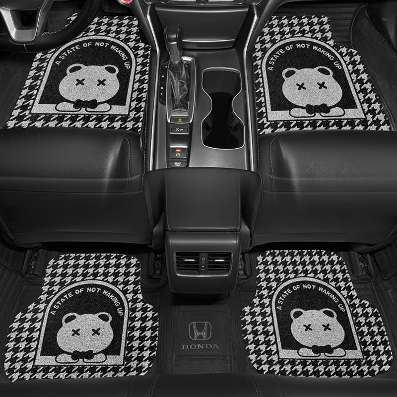 Automobiļa kāju paklājs ar vadu cilpu – vispārēja saderība, logotips drukāts, griežams, viegli kopjams, pretslīdēšana