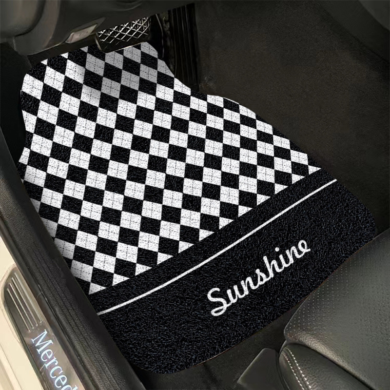 Automobiļa kāju paklājs ar vadu cilpu – vispārēja saderība, logotips drukāts, griežams, viegli kopjams, pretslīdēšana