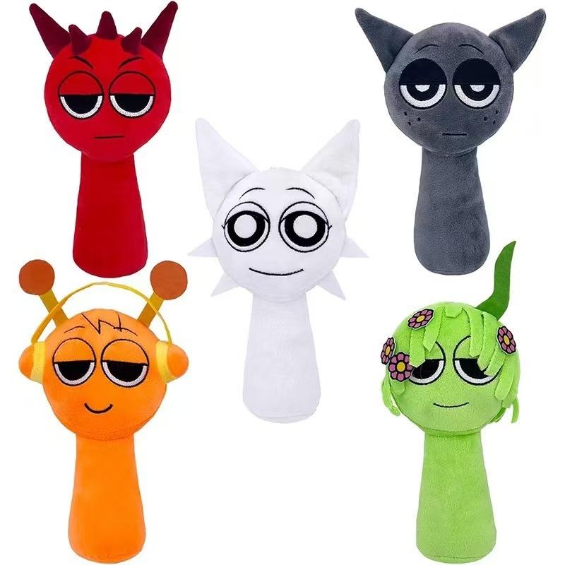 Plüss figura babával, rajzfilmszerű alak, PP pamut töltet, ultra puha rövid plüss, testreszabható a rajzok szerint