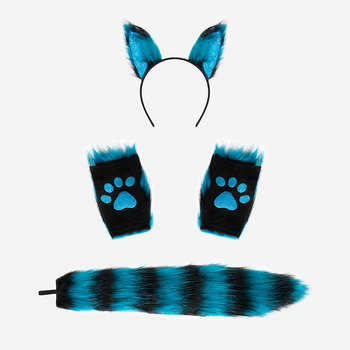 Βελούδινο σετ αξεσουάρ cosplay με αλεπού: γάντια, ουρά και λαστιχάκι μαλλιών για Χάλογουιν – με δυνατότητα προσαρμογής, μάρκα ROLEPARTY