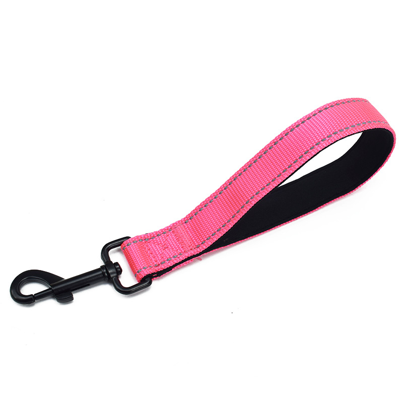 Nylon kutya póráz párnázott fogantyúval, fényvisszaverő, behúzható, utazáshoz