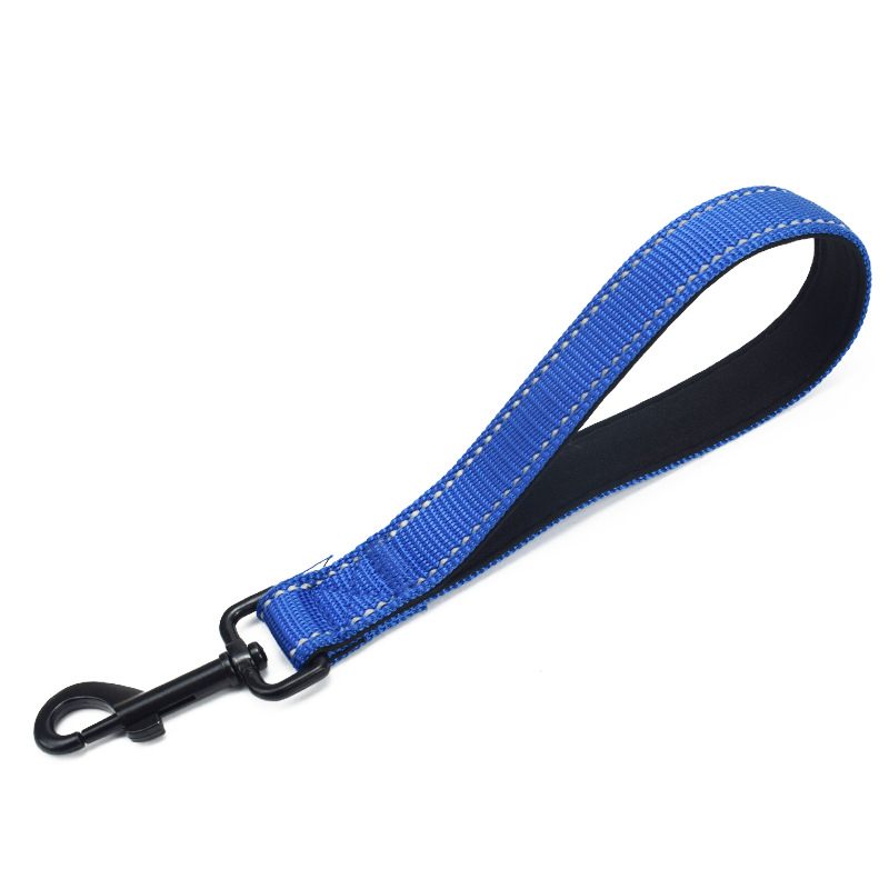 Nylon kutya póráz párnázott fogantyúval, fényvisszaverő, behúzható, utazáshoz