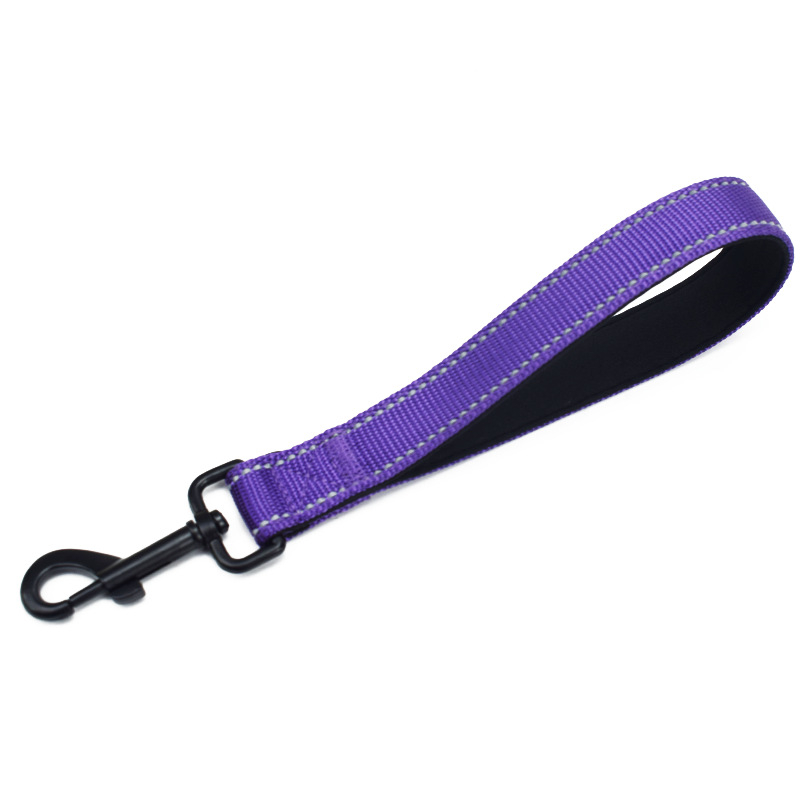 Nylon kutya póráz párnázott fogantyúval, fényvisszaverő, behúzható, utazáshoz