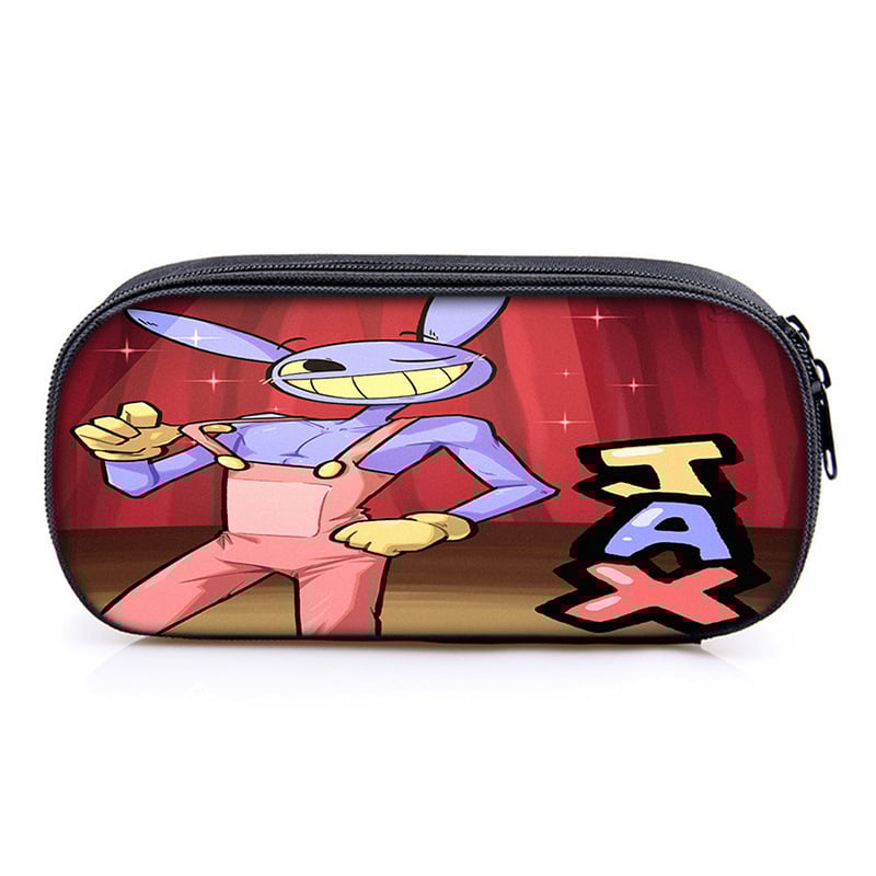 Несесер за моливи с отделения – Oxford материал, универсален за ученици, голям капацитет, тематика магически дигитален цирк, без IP лицензия