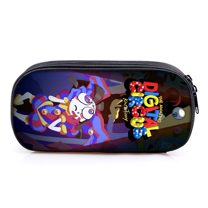 Несесер за моливи с отделения – Oxford материал, универсален за ученици, голям капацитет, тематика магически дигитален цирк, без IP лицензия