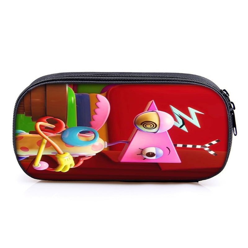 Несесер за моливи с отделения – Oxford материал, универсален за ученици, голям капацитет, тематика магически дигитален цирк, без IP лицензия