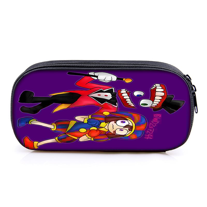 Несесер за моливи с отделения – Oxford материал, универсален за ученици, голям капацитет, тематика магически дигитален цирк, без IP лицензия