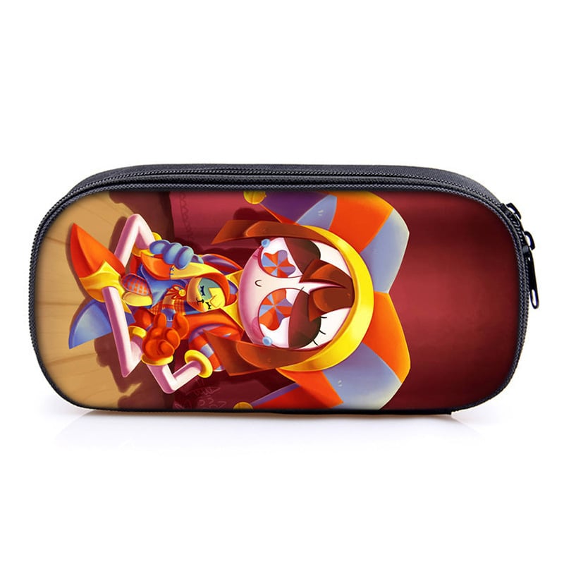 Несесер за моливи с отделения – Oxford материал, универсален за ученици, голям капацитет, тематика магически дигитален цирк, без IP лицензия