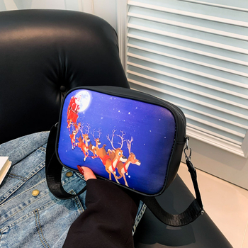 Utcai stílusú PU anyagú crossbody táska, vízszintes négyzet alakú forma, cipzáras nyitás, szintetikus bőrbélés, 2024 tavasz