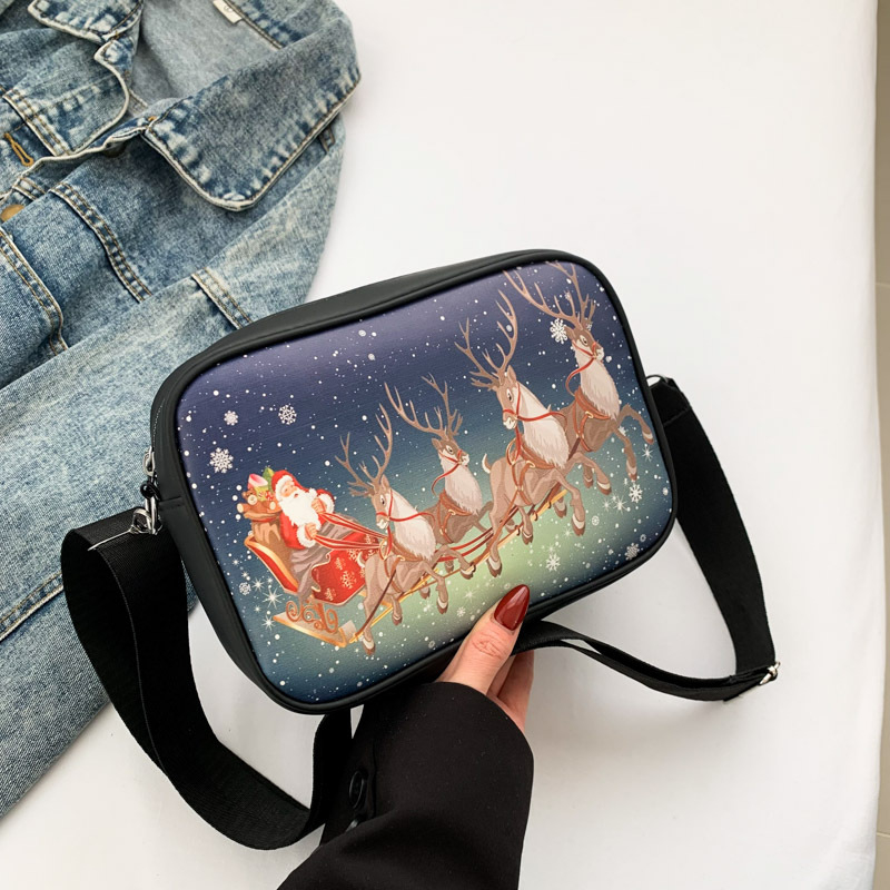 Utcai stílusú PU anyagú crossbody táska, vízszintes négyzet alakú forma, cipzáras nyitás, szintetikus bőrbélés, 2024 tavasz