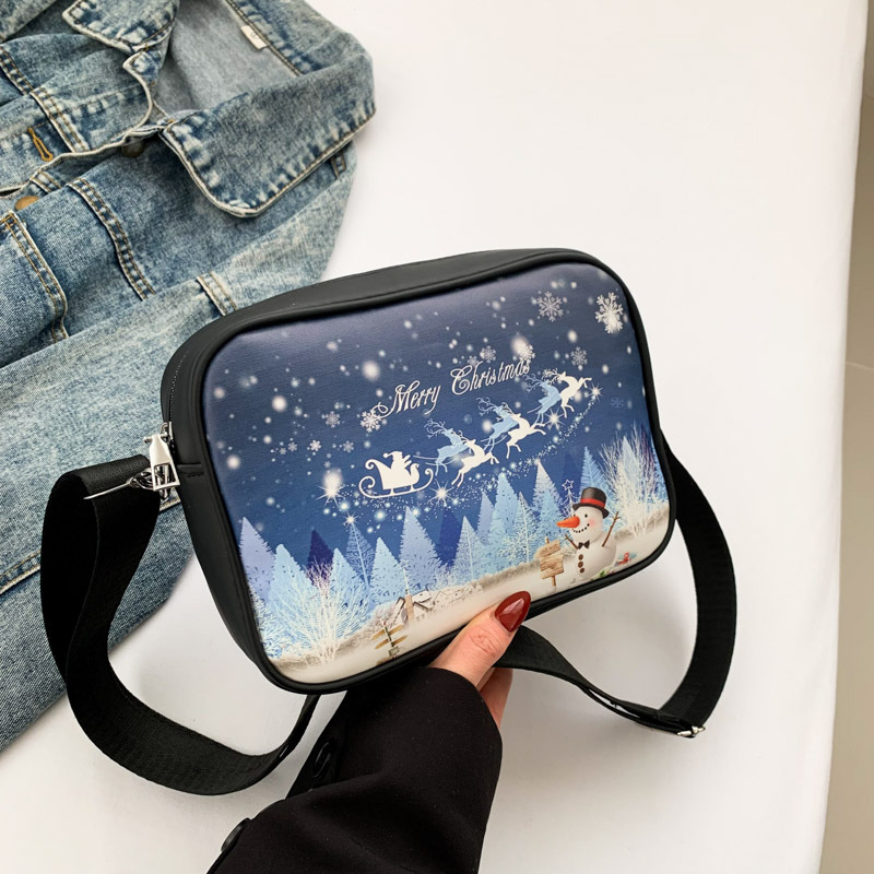 Utcai stílusú PU anyagú crossbody táska, vízszintes négyzet alakú forma, cipzáras nyitás, szintetikus bőrbélés, 2024 tavasz