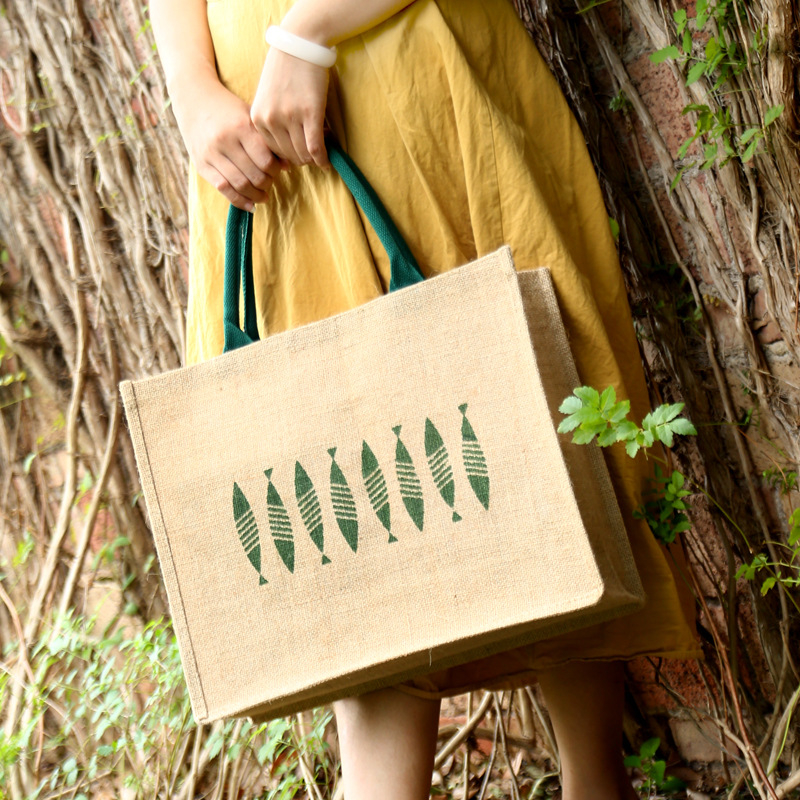 Juto pirkinių krepšys – atspari vandeniui, didelė talpa, ekologiška, pritaikoma