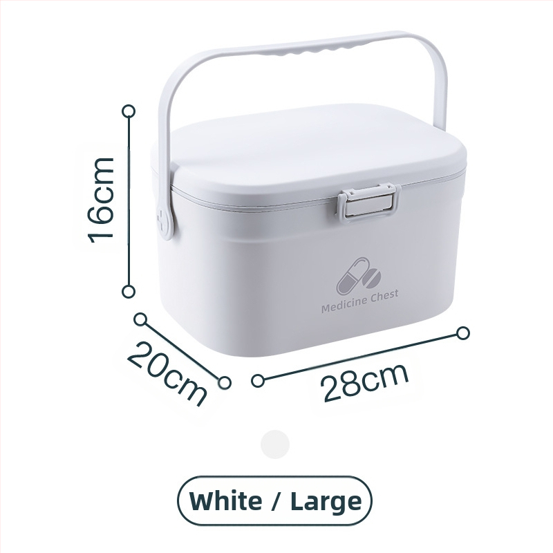 Φορητή θήκη φαρμάκων με δύο διαμερίσματα, πλαστικό χερούλι, δυνατότητα εκτύπωσης λογότυπου
