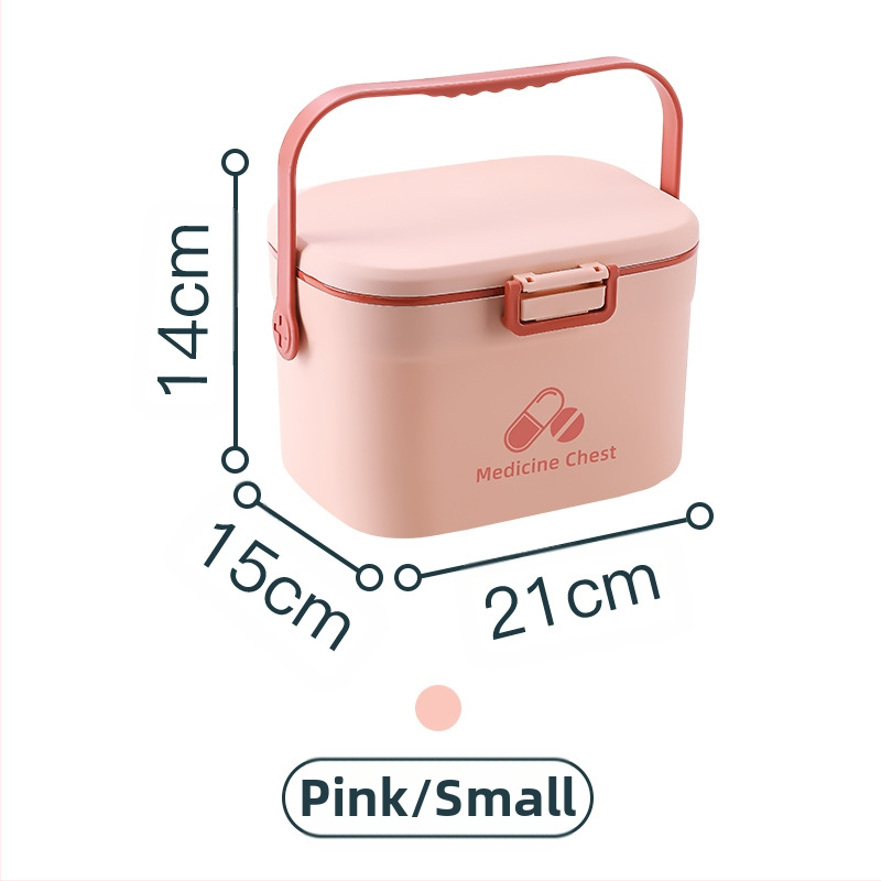 Φορητή θήκη φαρμάκων με δύο διαμερίσματα, πλαστικό χερούλι, δυνατότητα εκτύπωσης λογότυπου