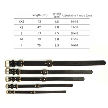 Λαιμός σκύλου από γνήσιο δέρμα πρώτου στρώματος βοείου, πλήρης κόκκος, με διπλό κούμπωμα τύπου D